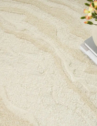 GRACE Ivory Abstract Hand-Tufted Wool Rug - Image 2
