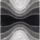 Grace Midnight Black Gradient Plush Shag Rug - Image 2