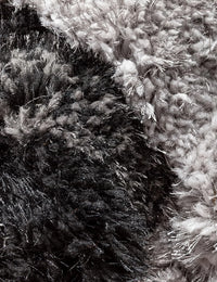 Grace Midnight Black Gradient Plush Shag Rug - Image 3