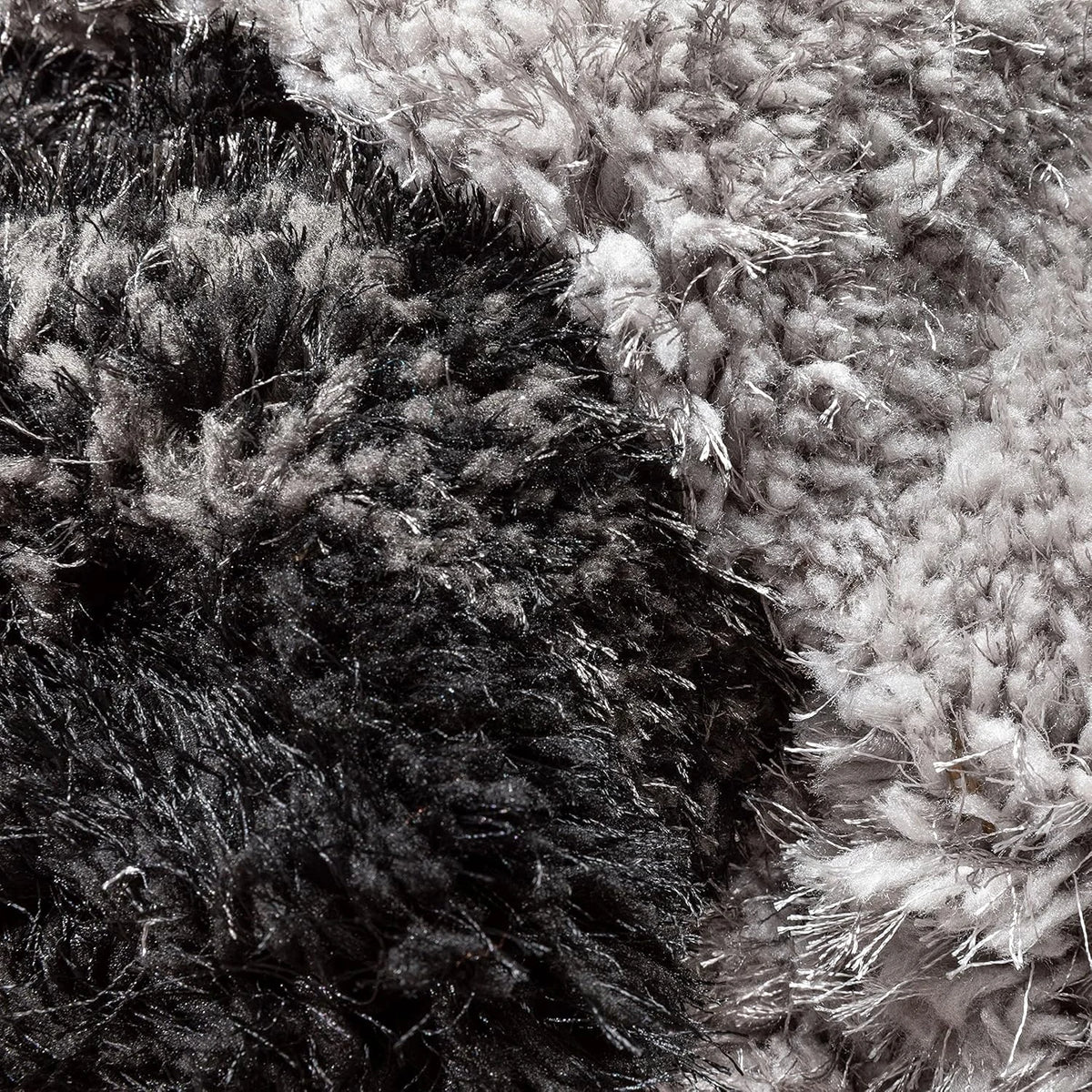 Grace Midnight Black Gradient Plush Shag Rug - Image 3