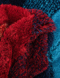 Grace Mustard Beige Gradiant Collection Plush Shag Rug - Image 3