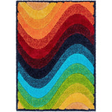 Grace Mustard Beige Gradiant Collection Plush Shag Rug - Image 7