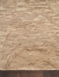 GRACE Taupe Abstract Hand-Tufted Wool Rug - Image 2