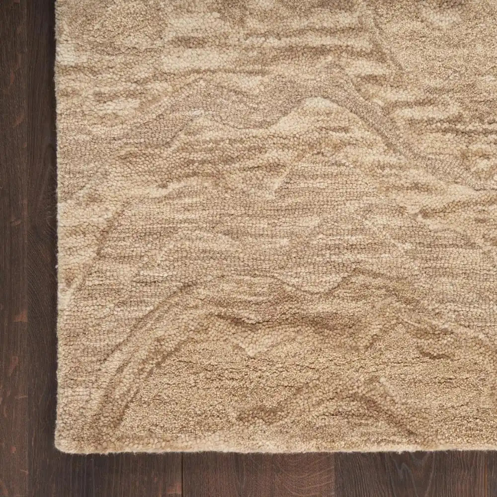 GRACE Taupe Abstract Hand-Tufted Wool Rug - Image 2