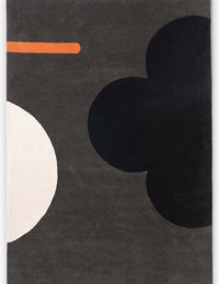 Graphite Abstract Hand-Tufted Wool Rug - Image 1