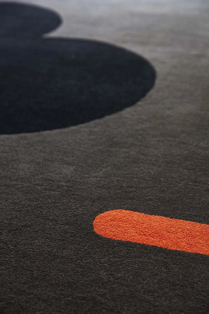 Graphite Abstract Hand-Tufted Wool Rug - Image 4
