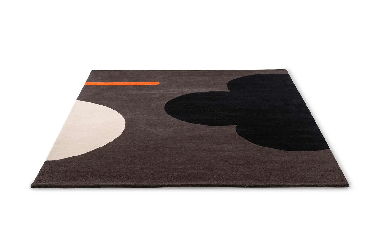 Graphite Abstract Hand-Tufted Wool Rug - Image 6