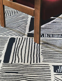 Greige Irregular Hand-Tufted Wool Rug - Image 2