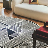 Greige Irregular Hand-Tufted Wool Rug - Image 4