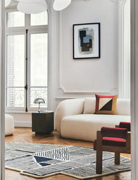Greige Irregular Hand-Tufted Wool Rug - Image 5