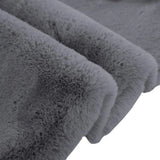 Grey Faux Rabbit Fur Rug - Image 2