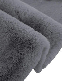 Grey Faux Rabbit Fur Rug - Image 2