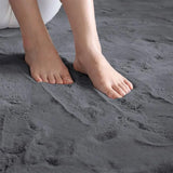 Grey Faux Rabbit Fur Rug - Image 3