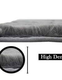 Grey Faux Rabbit Fur Rug - Image 6