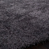Grey Solid Plush Shag Rug - Image 4