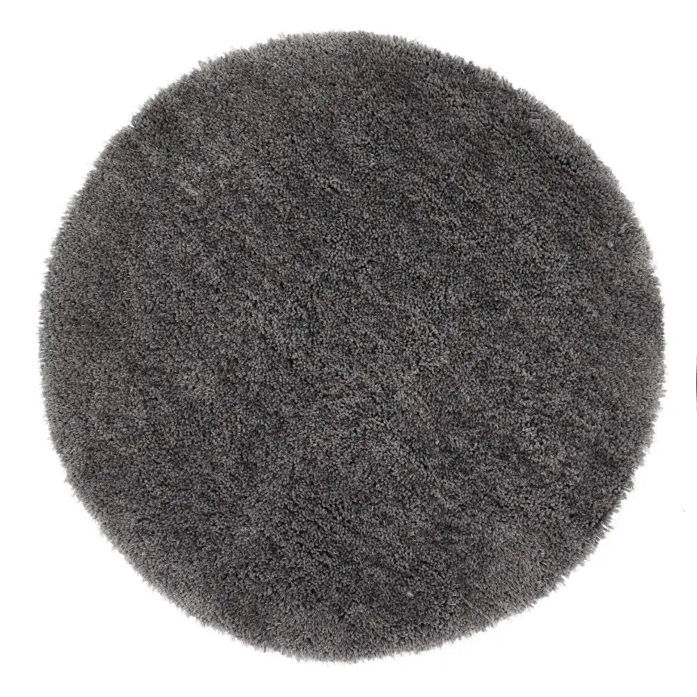 Grey Solid Plush Shag Rug - Image 5