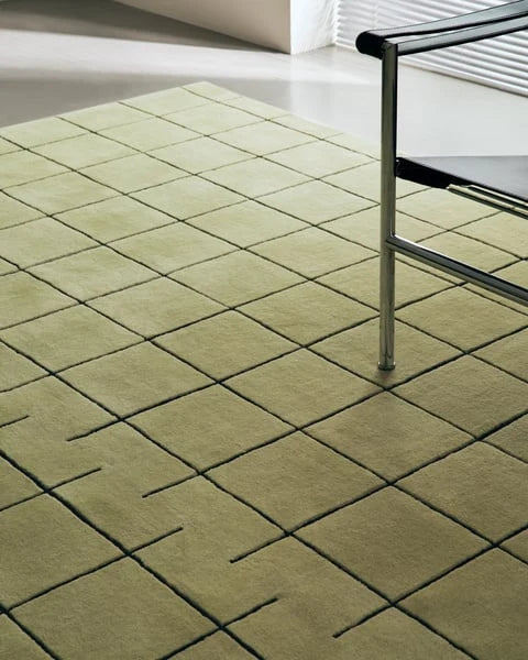 Grid Geometric Hand-Tufted Wool Rug - Image 2