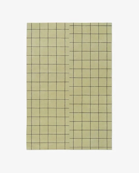 Grid Geometric Hand-Tufted Wool Rug - Image 4