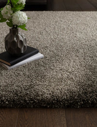 Gunmetal Solid Plush Shag Rug - Image 2