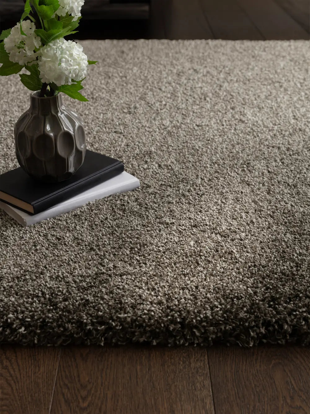 Gunmetal Solid Plush Shag Rug - Image 2
