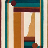 Hacienda Abstract Hand-Tufted Wool Rug - Image 1