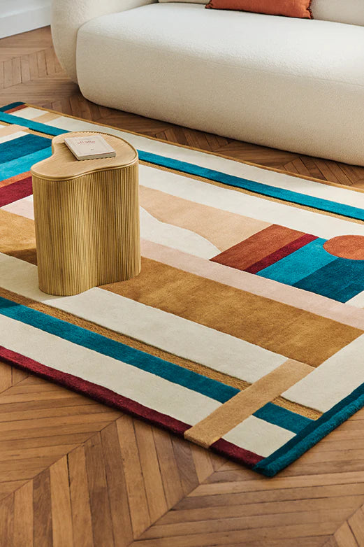 Hacienda Abstract Hand-Tufted Wool Rug - Image 2