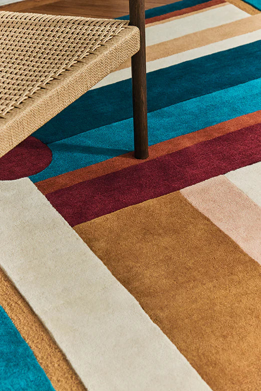 Hacienda Abstract Hand-Tufted Wool Rug - Image 3