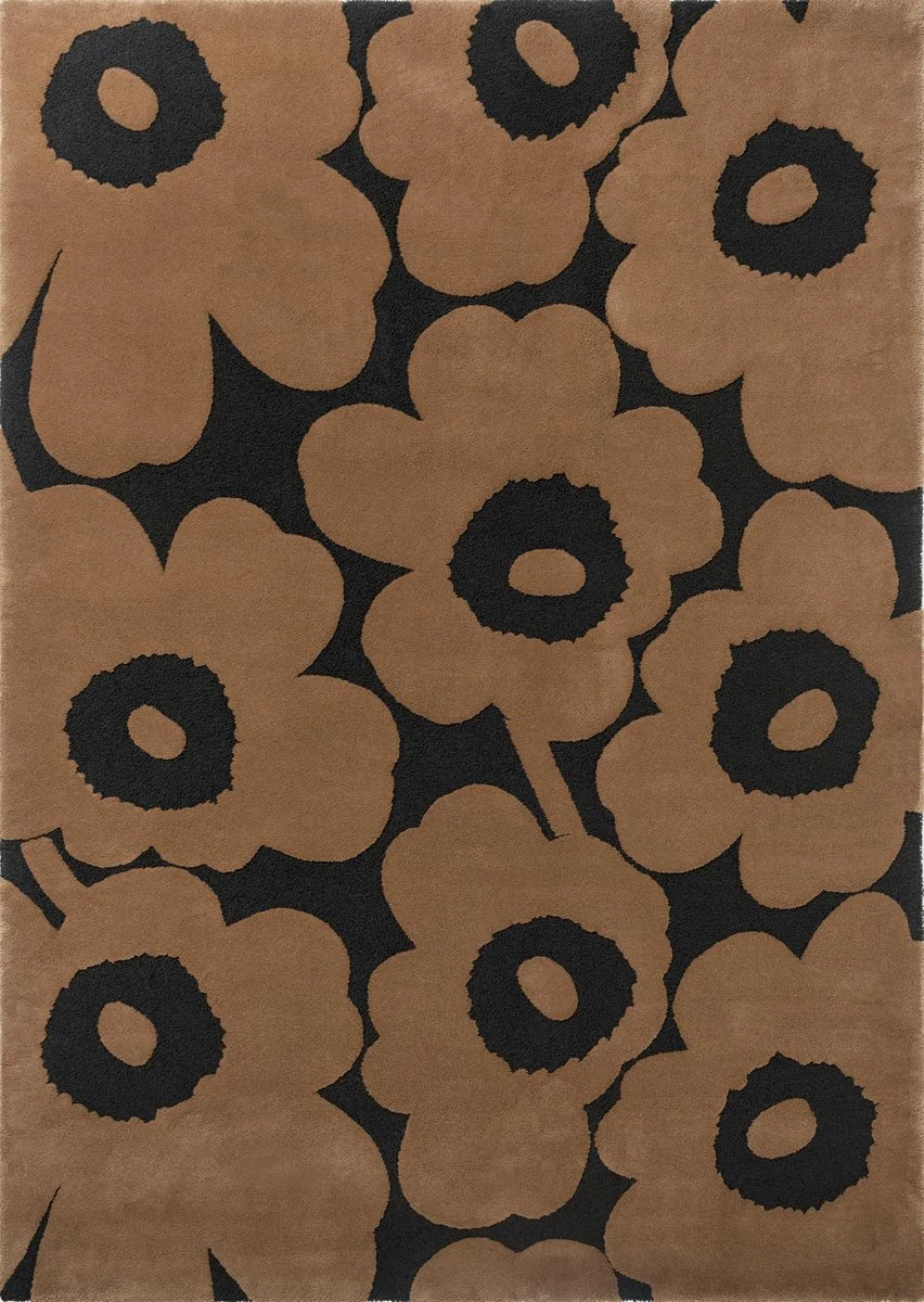 Honey Beige Floral Hand-Tufted Wool Rug - Image 2