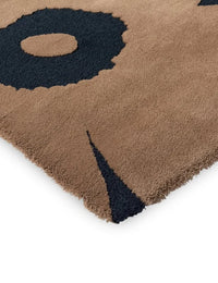 Honey Beige Floral Hand-Tufted Wool Rug - Image 5