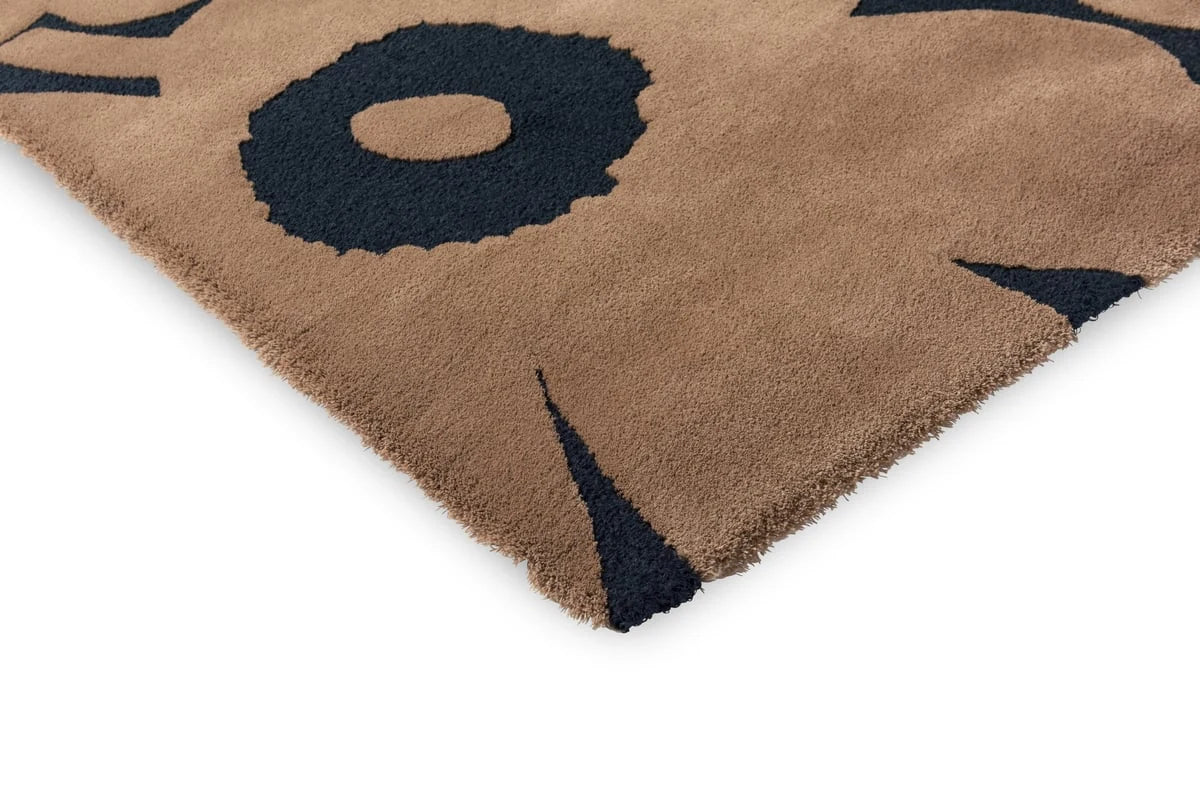 Honey Beige Floral Hand-Tufted Wool Rug - Image 5