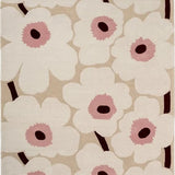 Honey Beige, Pink Floral Hand-Tufted Wool Rug - Image 4