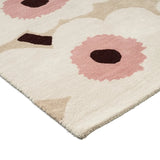 Honey Beige, Pink Floral Hand-Tufted Wool Rug - Image 5