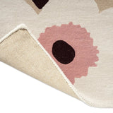 Honey Beige, Pink Floral Hand-Tufted Wool Rug - Image 6