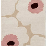 Honey Beige, Pink Floral Hand-Tufted Wool Rug - Image 8