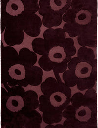 Honey Burgundy Floral Hand-Tufted Wool Rug - Image 2