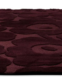 Honey Burgundy Floral Hand-Tufted Wool Rug - Image 4