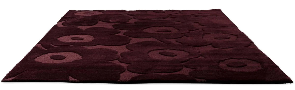 Honey Burgundy Floral Hand-Tufted Wool Rug - Image 4