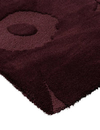 Honey Burgundy Floral Hand-Tufted Wool Rug - Image 5