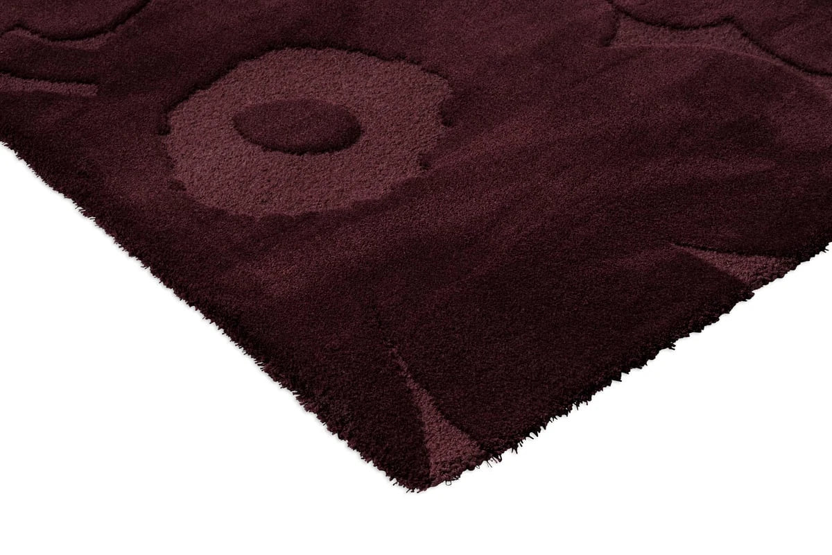 Honey Burgundy Floral Hand-Tufted Wool Rug - Image 5
