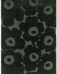 Honey Dark Green Floral Hand-Tufted Wool Rug - Image 3
