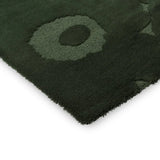 Honey Dark Green Floral Hand-Tufted Wool Rug - Image 4