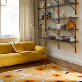 Honey Floral Hand-Tufted Wool Rug - Image 1
