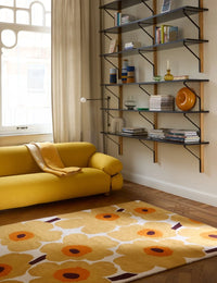 Honey Floral Hand-Tufted Wool Rug - Image 1