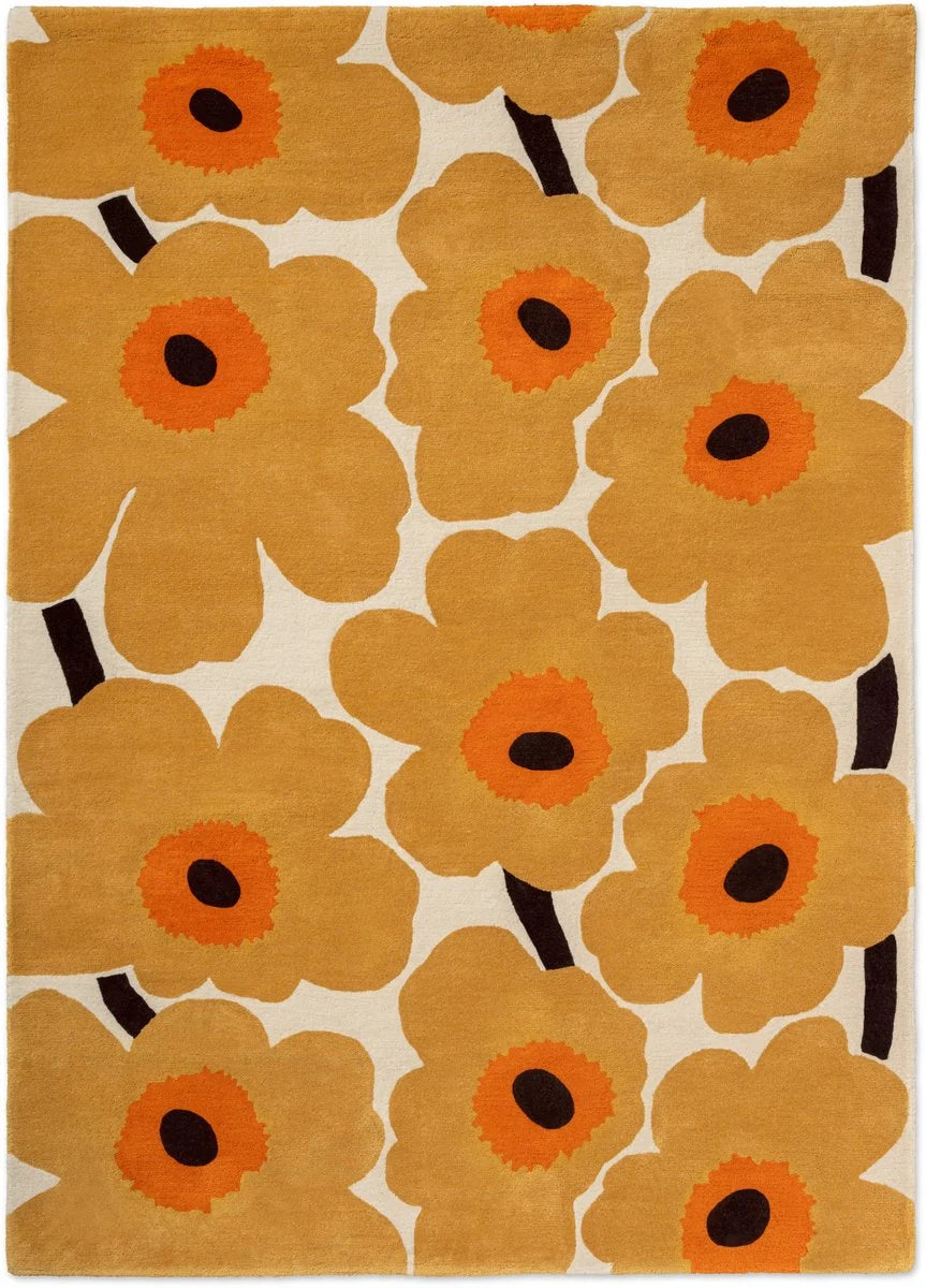 Honey Floral Hand-Tufted Wool Rug - Image 2