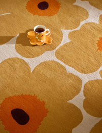 Honey Floral Hand-Tufted Wool Rug - Image 3