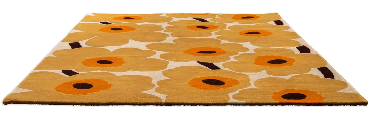 Honey Floral Hand-Tufted Wool Rug - Image 4