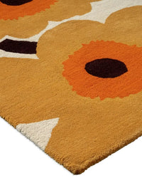 Honey Floral Hand-Tufted Wool Rug - Image 5