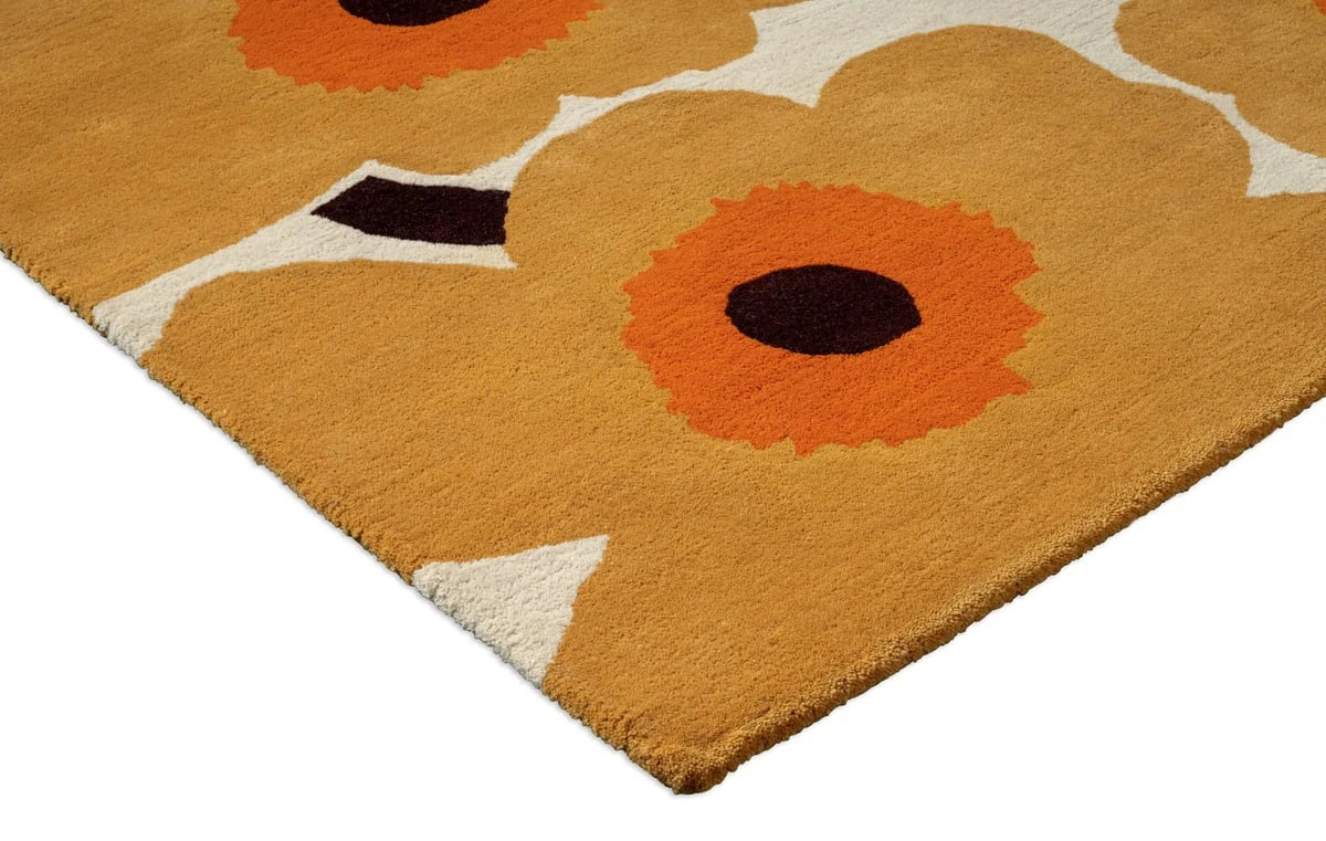 Honey Floral Hand-Tufted Wool Rug - Image 5