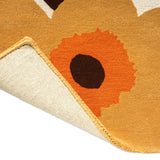 Honey Floral Hand-Tufted Wool Rug - Image 6