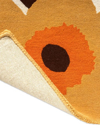 Honey Floral Hand-Tufted Wool Rug - Image 6
